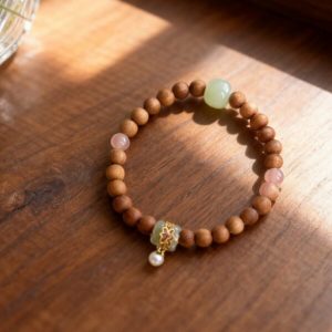 250和田玉并蒂莲藕粉玉-女款-600x600-1.jpg D210 Vintage Flow Bracelet