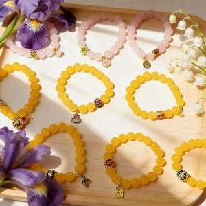 D216 Colorful Sunset Large Bead Bracelet(Random style)