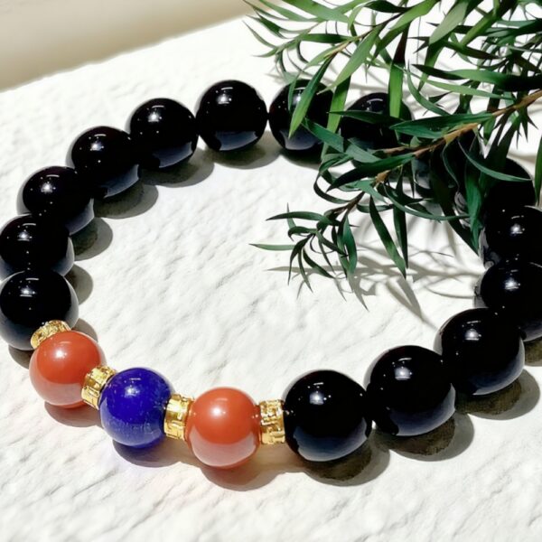 D101 Bead Bracelet: Tricolor Evil-Averting & Fortune-Turning