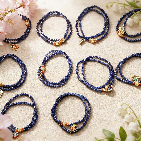 D220 Dreamy Blue Bead Bracelet(Random style)