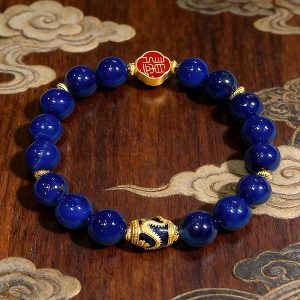 680蓝龙龙行天下_WH D148 Blue Dragon Lapis Lazuli Bracelet