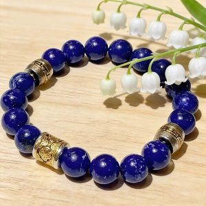 D98 Bead Bracelet: Jade Pattern of Auspicious Green