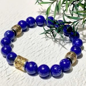 D98 Bead Bracelet: Jade Pattern of Auspicious Green