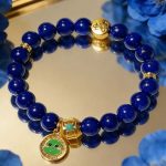 D89 Bead Bracelet: Golden Snake in Wild Dance, Surrounded by Wealth