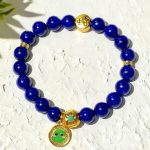 D89 Bead Bracelet: Golden Snake in Wild Dance, Surrounded by Wealth