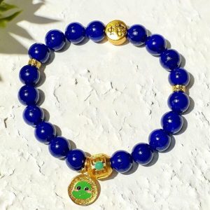 D89 Bead Bracelet: Golden Snake in Wild Dance, Surrounded by Wealth