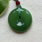 D117 Pendant Necklace: Green Harmony Circle