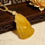 D118 Pendant Necklace: Yellow Abundance Icon