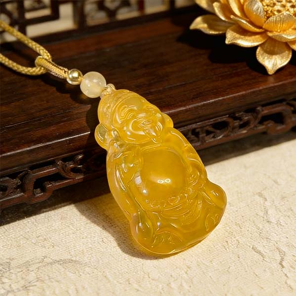 D118 Pendant Necklace: Yellow Abundance Icon