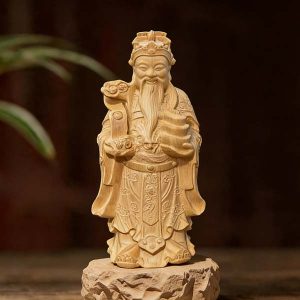 D123 Peachwood God of Wealth (Caishen)