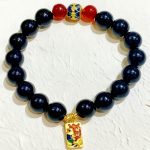 D50 Bead Bracelet: Obsidian Lucky Koi