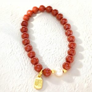 D47 Bead Bracelet: Cinnabar Blessing