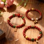 D233 Scarlet Harmony Bead Bracelet（Random style）
