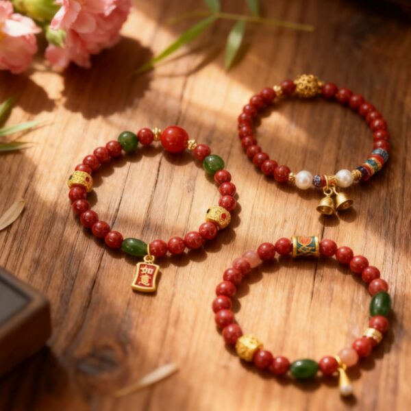 D233 Scarlet Harmony Bead Bracelet（Random style）