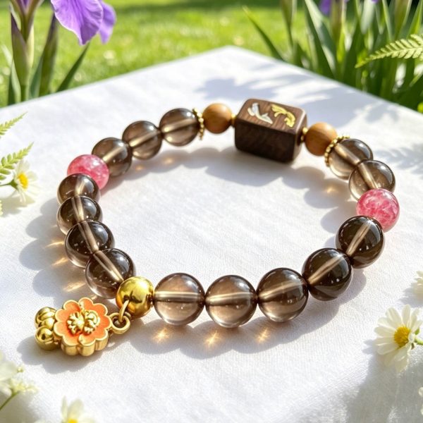 墨影花間2-600x600 D253 Ink Shadow Floral Bracelet