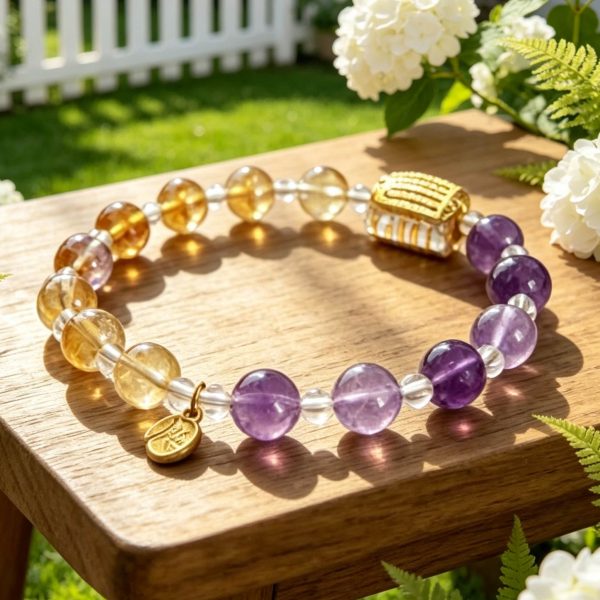D252 Golden Purple Melody Bracelet