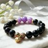 D257 Obsidian Night Purple Glow Bracelet