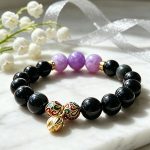 D257 Obsidian Night Purple Glow Bracelet