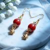 D267 Cinnabar Starlight Earrings
